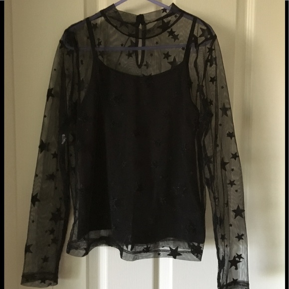 h&m sheer top